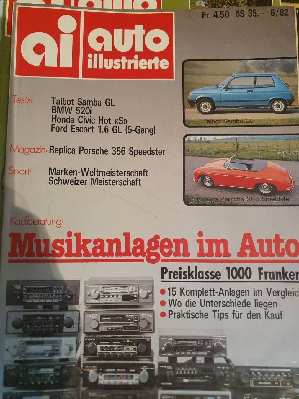 Zeitschriften & Magazine: AUTOILLUSTRIERTE VOM 6/1982 – Gebraucht aus Safenwil von saavo