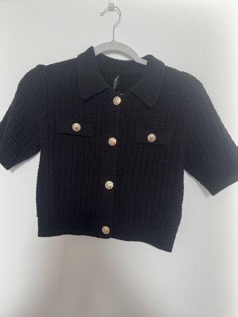 Schwarze Strickshirt von Defacto, Grösse S.