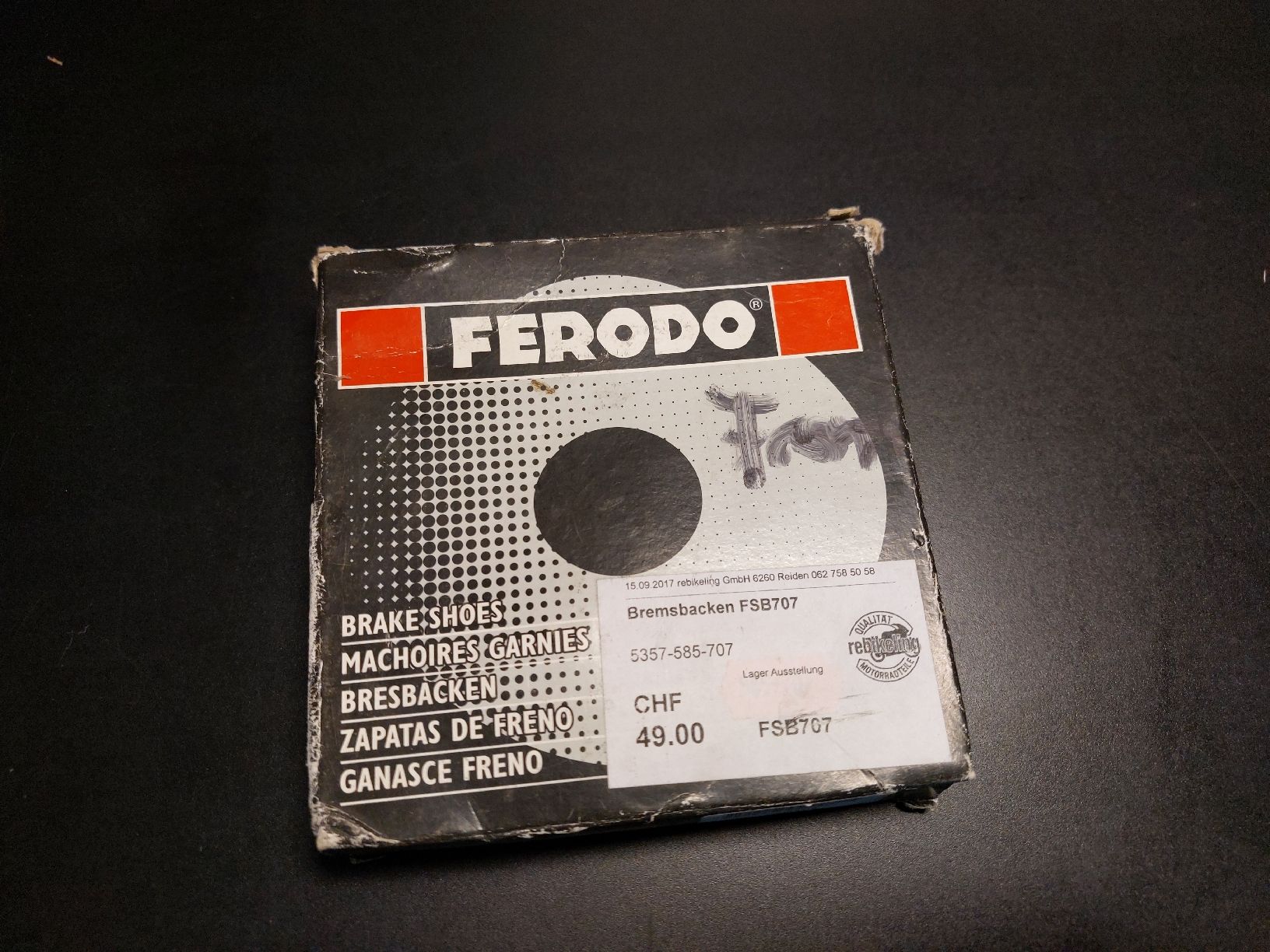 Toutes les pièces détachées moto: Ferodo Bremsbacken FSB707 Neu – Neuf avec emballage d'origine à Stansstad par behold.the.flux