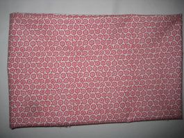 Baumwollstoff weiss mit roten Blümli
