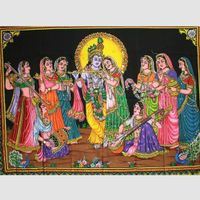 Wandbehang Radha Krishna Gopi Wandbild Indien