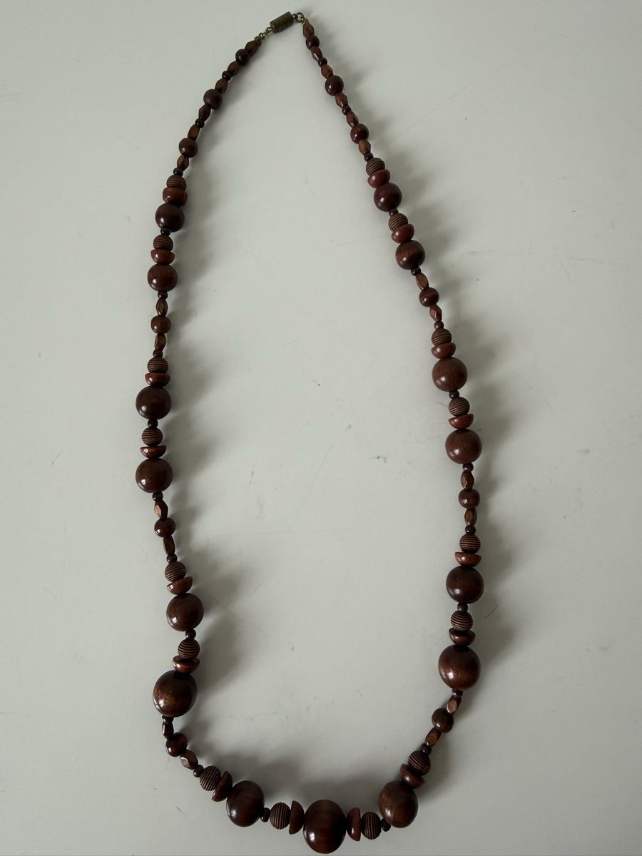 Catenine: Holzperlen Kette braun – Usato da Urdorf venduto da Chapar 1