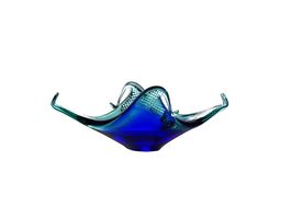 Vintage Murano-Stil Glas Schale –Mid-Century Glas Skulptur
