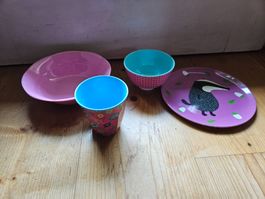 Rice Melamin Kinder Geschirr Set, Camping Geschirr