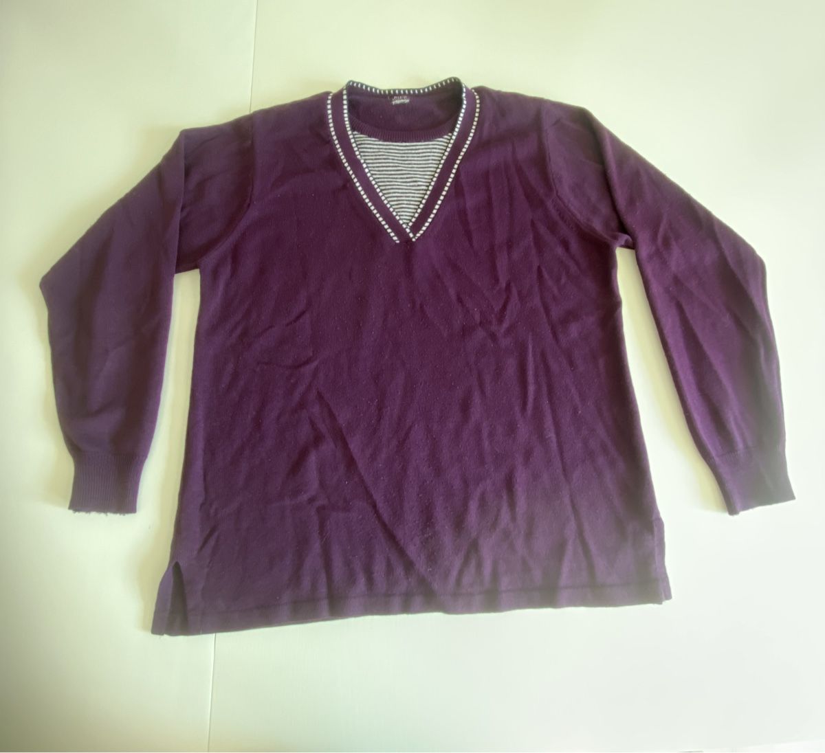 Maglioni & Felpe: Schicker Damenpullover, Gr. S-M Lila, gestreift, Herbst – Usato da lommis venduto da inf_thv8