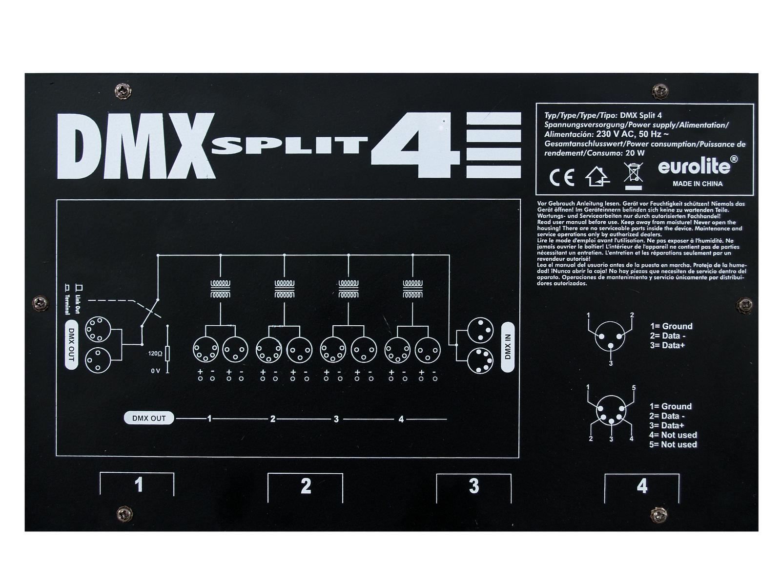 Console di mixaggio: EUROLITE DMX Split 4 Splitter – Nuovo e nell'imballaggio originale da Däniken SO venduto da Profog1 4