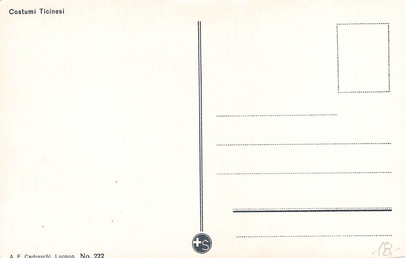 Cartoline postali: Costumi Ticinesi TI – Usato da Biasca venduto da Blenio71 1