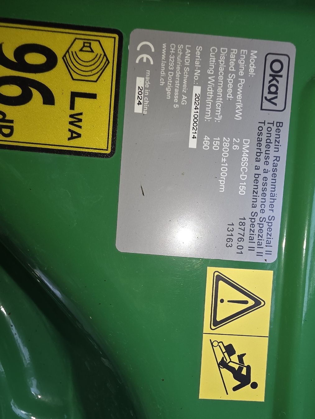 Tagliaerba: Okay Rasenmäher Neu – Nuovo (secondo la descrizione) da Obergerlafingen venduto da dritons0102 4