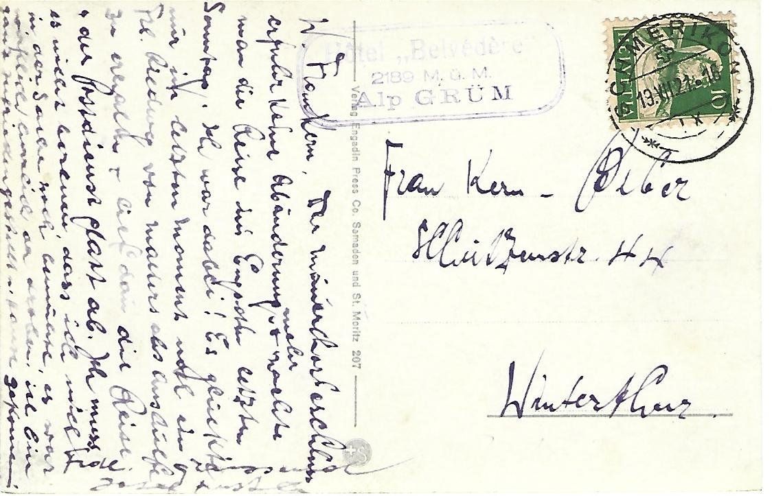 Cartoline postali: Berninabahn Blick auf Poschiavo – Usato da Wetzikon ZH venduto da Brulu100 1