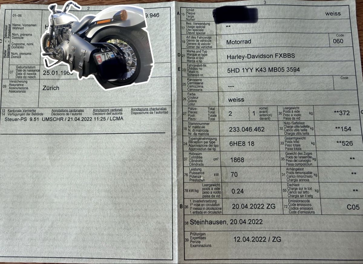 Harley-Davidson Chopper: Harley Davidson FXBBS – Nuovo (secondo la descrizione) da Rotkreuz venduto da Datoro 3