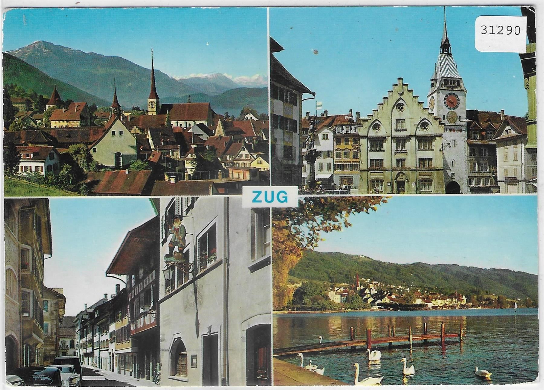 Cartoline postali: Stadt Zug - Multiview – Usato da Ettingen venduto da Kartenplanet
