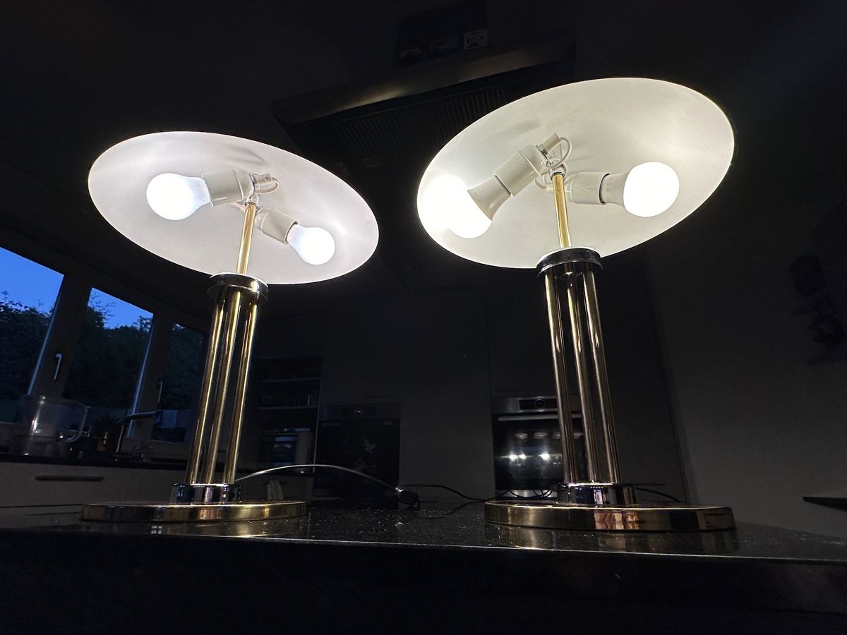Lampen: Goldene Vintage Tischlampen – Gebraucht aus Aarburg von Schatzaffe 4