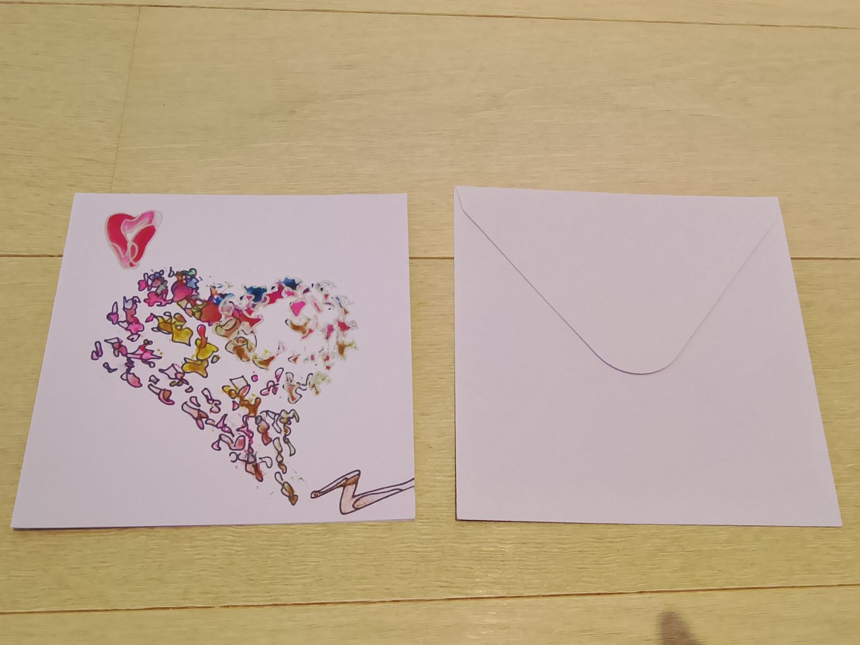 Cartoline: Handgemachte Karte mit Umschlag - 15 cm X 15 cm. – Nuovo (secondo la descrizione) da Bellikon venduto da MellonCollieMitTwint