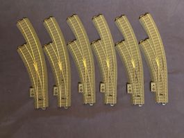 6 Stück Märklin 24671 Einzeln verfügbar Bogenweiche links