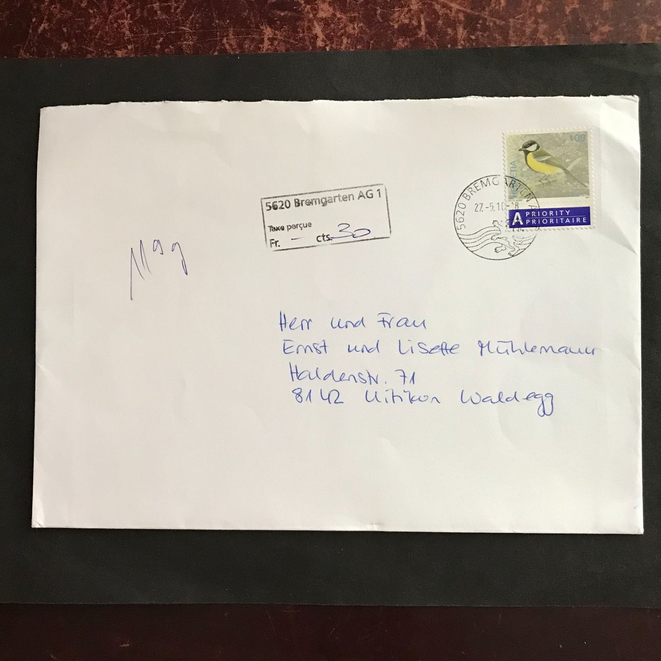 Alle Briefmarken: NP Brief aus BREMGARTEN mit T-Vermerk – Gebraucht aus Uitikon Waldegg von Gooddeal05