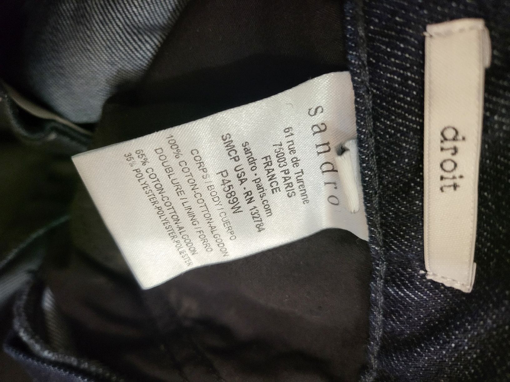 Sandro Jeans: jeans Sandro Paris Taille 29 , Coupe Droite – D'occasion à Niedergösgen par Eva2410 2