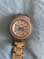 Fossil Damenuhr Roségold mit Zirkonia guter Zustand
