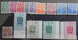 Santa Lucia British Kat. 146-158 **/* 1953/54