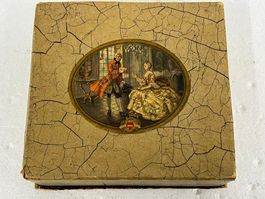 Dose / Schachtel, antike Lady-Geschenk-Schachtel