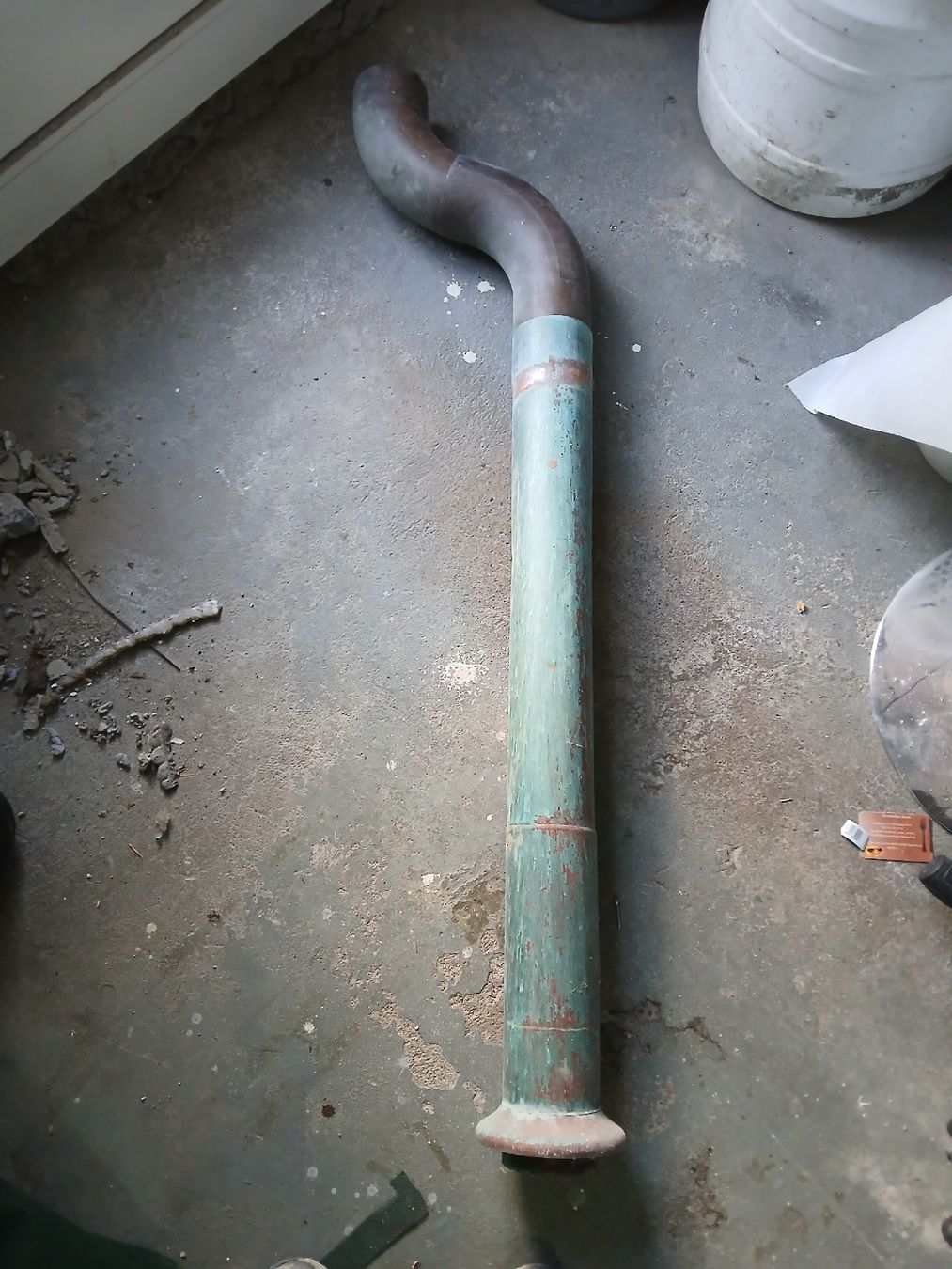 Sonstiges Baustoffe: Kupfer-Rohrbogen mit Flansch, gebrauchter Zustand  – Gebraucht aus Weisslingen von minao