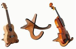 4 supports pour guitares/ukulélés (Sol & Mur)