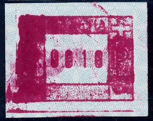 Tutti i francobolli: ATM 7III d Rotlila grosser Farbklecks ** postfrisch – Nuovo (secondo la descrizione) da Luzern venduto da atms