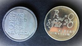 1979, Beide (kursgültigen!) Einstein-Gedenk-Fünfliber