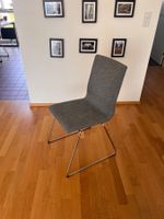 6 IKEA LILLÅNÄS Stühle (verchromt / grau)