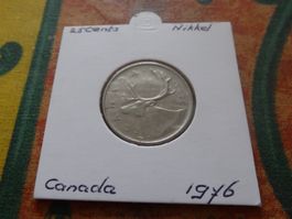 CANADA 25 Cents 1976