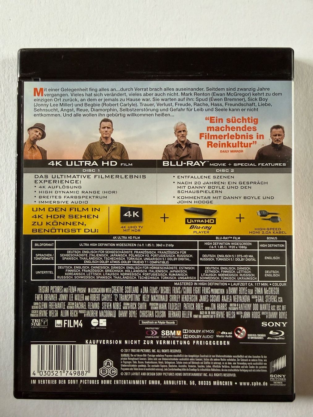 Tutti i DVDs: 4K UltraHD Blu-Ray T2 Trainspotting – Usato da Gasel venduto da Alter_Ego 1