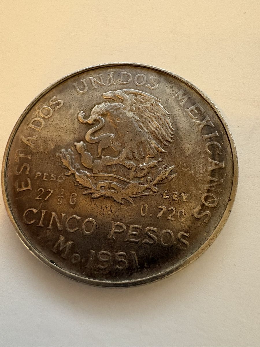 Tutti le monete: 5pesos hidalgo Mexiko  – Usato da Murten venduto da Tzaugg 1