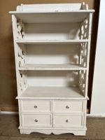 Wandregal mit Schubladen weiss Shabby Chic