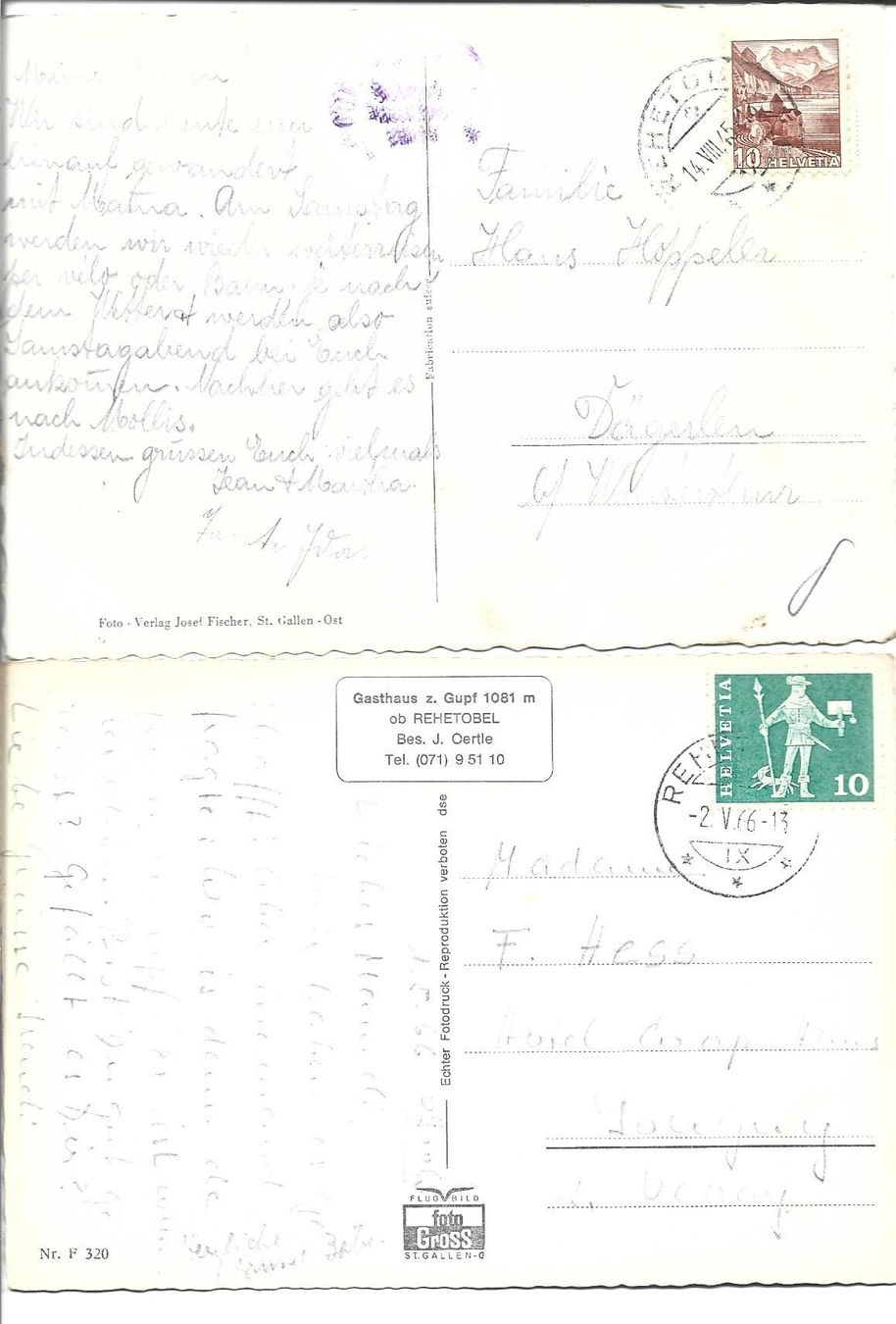 Cartoline postali: AK Rehetobel  Gupf – Usato da Appenzell venduto da mai25 1