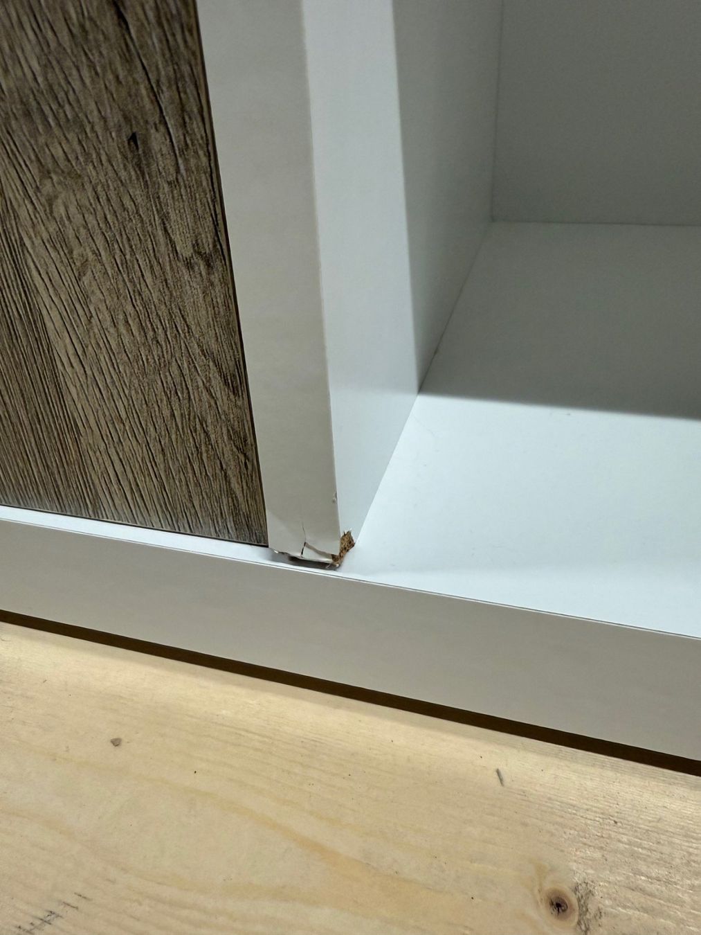 Scaffali: Möbelset zweiteilig - weiss mit Holzoptik – Usato da Leimbach AG venduto da SheAmelie 4