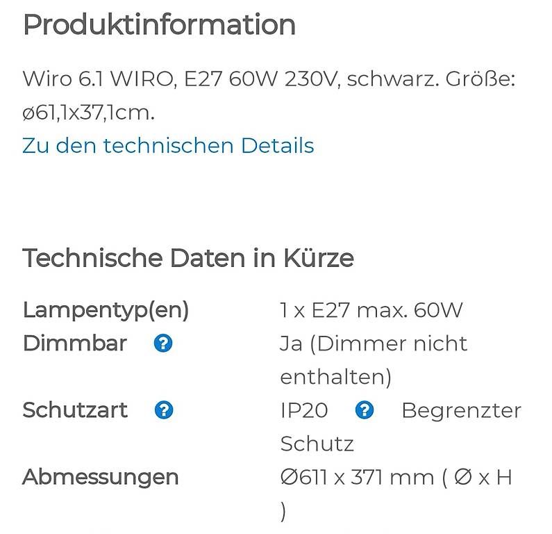 Lampadari & plafoniere: Wever & Ducré Wiro 6.1 Pendelleuchte schwarz – Usato da Winterthur venduto da summer_rain_bow 4