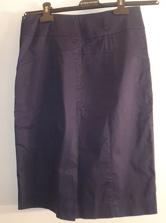 36, blau, rock mit Taschen, business jupe, office lady, jupe