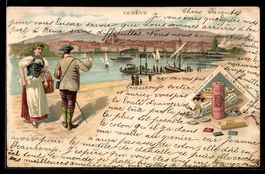 Litho Geneve, Teilansicht mit Uferblick 