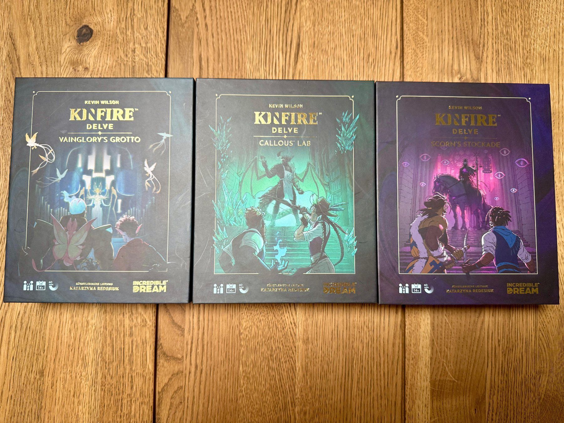Spiele: Kinfire Delve (3 Spiele) inkl. Playmat & Upgrade Kit – Gebraucht aus Villigen von chrishacky