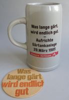 Brauerei Hürlimann Bier Humpen 1L Gärtank Aufrichte 1985