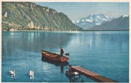 Lac léman et les Dents du Midi  1965