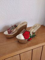 SEXY SOMMERSANDALE GR. 39 NEU UNBENUTZT ! GOLD / ROSEN