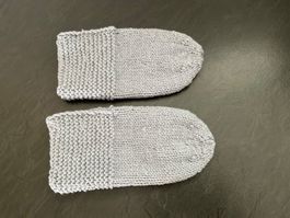 Handgestrickte Bettsocken Gr. 39-40 doppelter Wolle