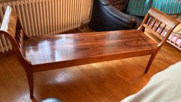Antike Biedermeier Sitzbank Chaiselongue mit Kissenauflage