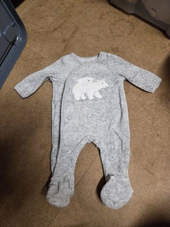 Winter Baby Overall mit Bärenmotiv