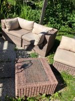 Garten-Lounge-Set hellbraun für 5-6 Personen