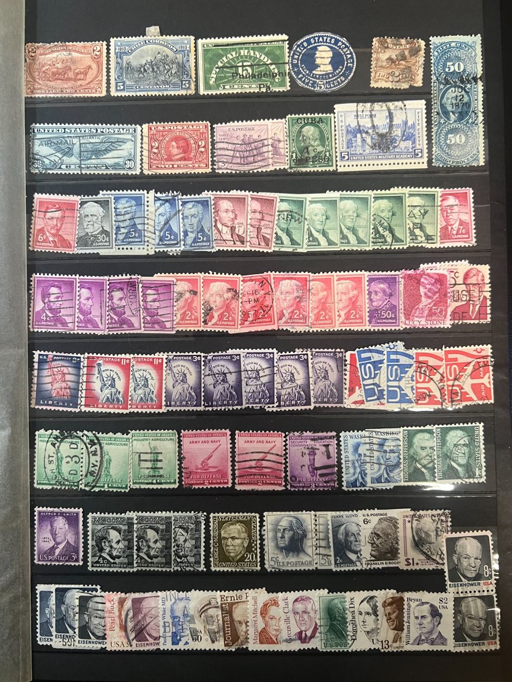 Alle Briefmarken: Album timbres USA – Gebraucht aus Lausanne von ffhoud 2