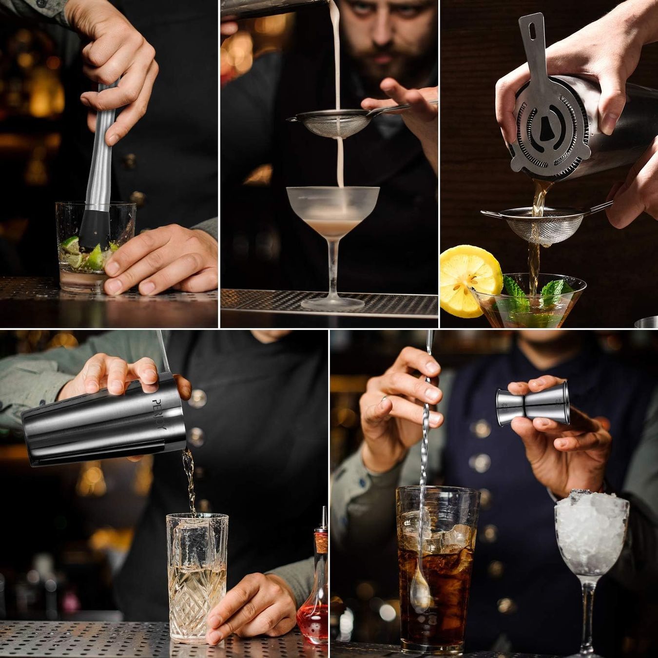 Elettrodomestici da cucina: Cocktail Shaker Set 16-teilig mit Boston Shaker und Jigger – Nuovo e nell'imballaggio originale da Schaffhausen venduto da her_zt65 3