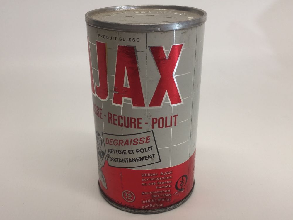 ungeöffnete schöne Dose mit AJAX Scheuermittel aus den 50er