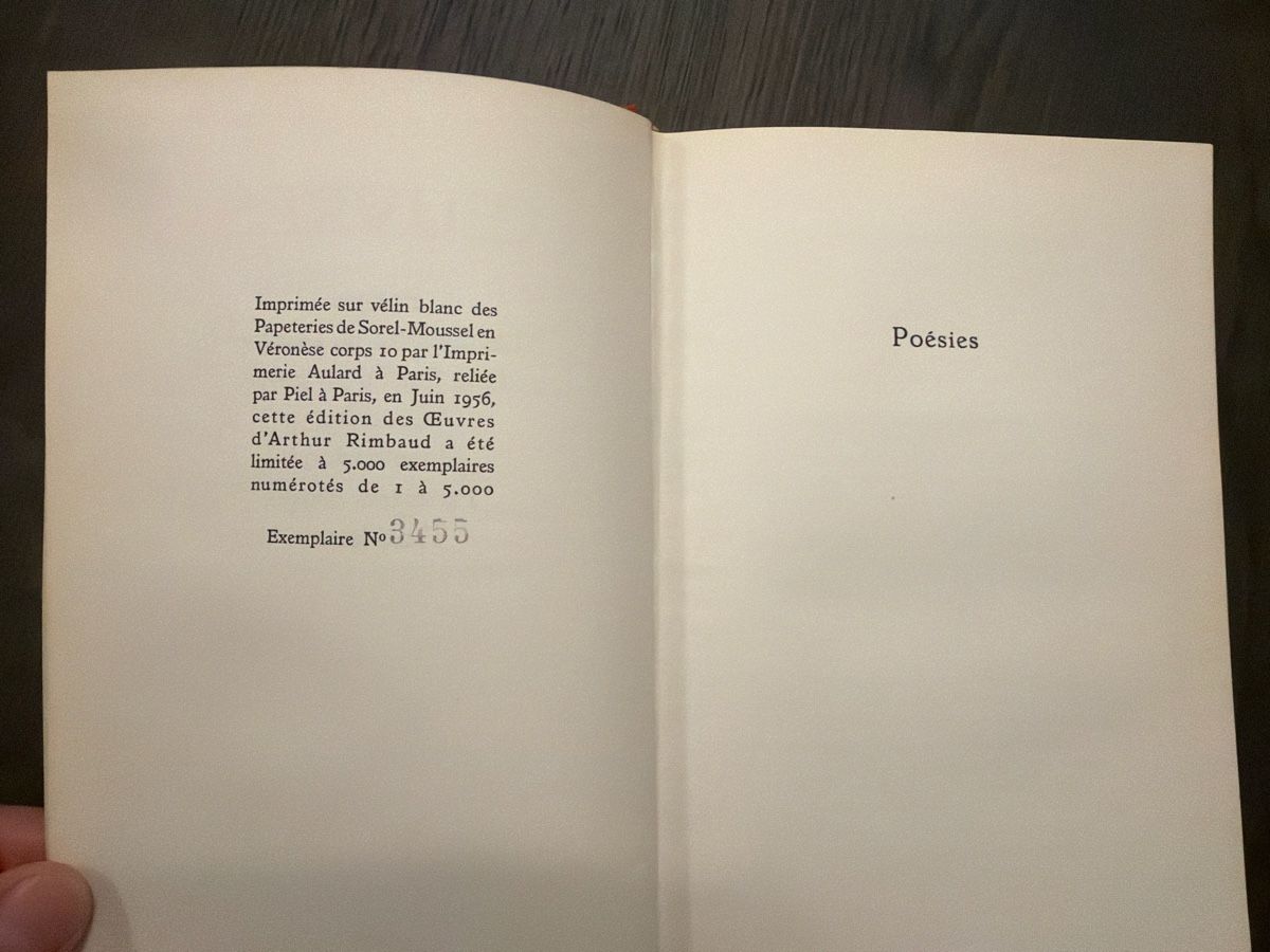 Libri: Arthur Rimbaud - Oeuvres – Usato da Zürich venduto da flo_b688 4