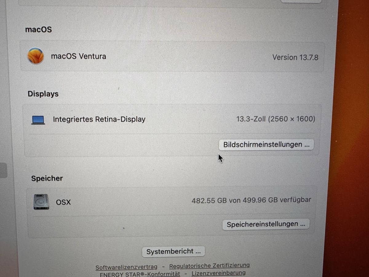 Apple Notebooks: MacBook Pro 13, 2017 mit 500GB SSD, i5, Touchbar – Gebraucht aus Gisikon von Andy251 7